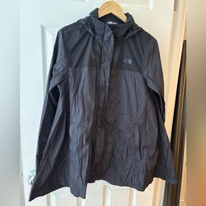 The North Face women’s black jacket hood size medium tent coat flared